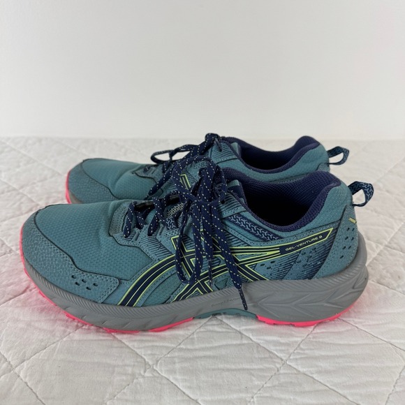 ASICS Gel Venture 9 Womens Wide Running Trail Shoes Deep Teal Pink Sz 9 - Picture 5 of 11